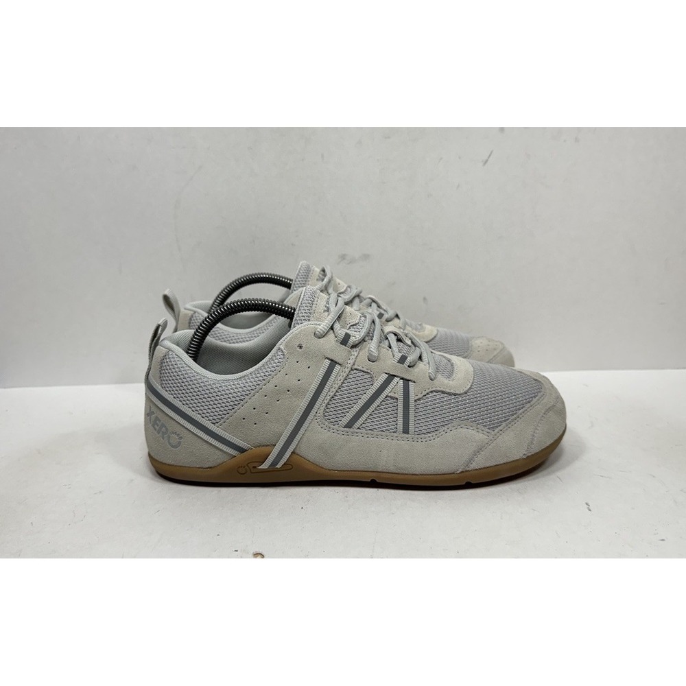 Xero Shoes Prio Suede Barefoot Womens Sz 10 Quiet Gray Retro Minimalist Sneakers